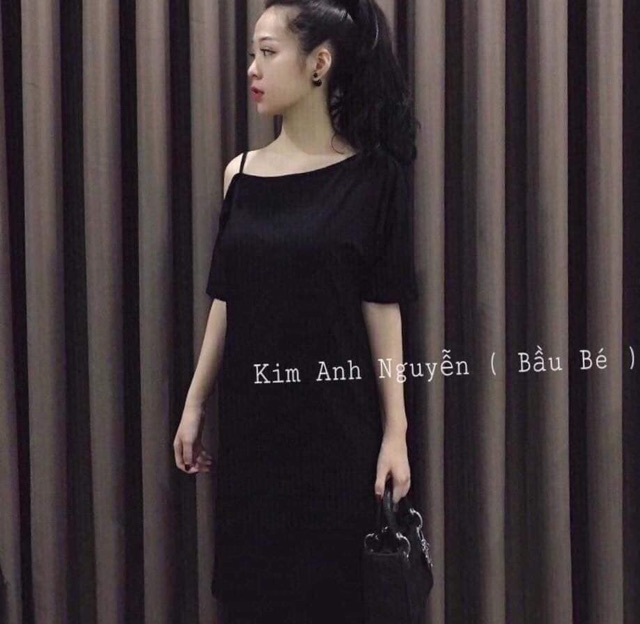 FREESHIP 99K TOÀN QUỐC_Váy suông lệch vai dây ảnh thật | BigBuy360 - bigbuy360.vn