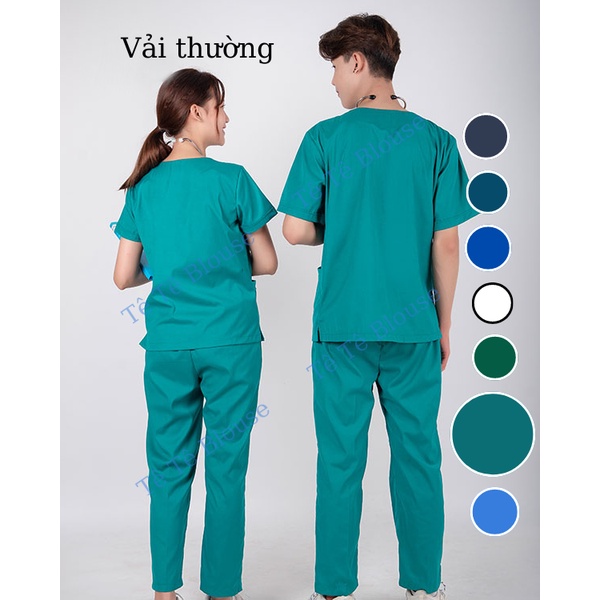 SIÊU SALE  Bộ scrubs cổ tim bác sĩ, điều dưỡng, dược sĩ, spa, thẩm mỹ, nha khoa, bệnh viện, phòng khám
