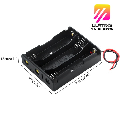 Đế pin 18650 có dây mắc nối tiếp 1-4 Pin 18650