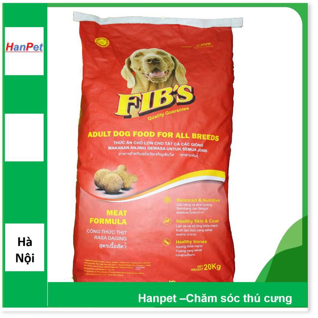 {Bao lớn 20kg} Fib's Thức ăn cho chó trưởng thành xuất xứ Pháp Quốc fib (bao xá-không gói nhỏ)