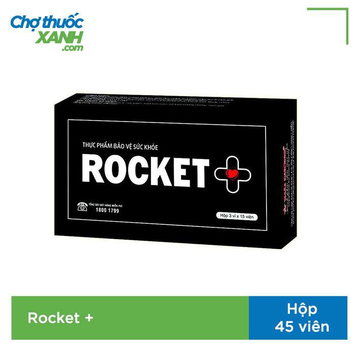 Rocket + - Rocket Plus tăng cường sinh lý nam, bổ thận tráng dương, Hộp 45 viên