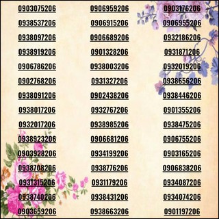 Sim số đẹp Mobifone tam hoa đầu 09