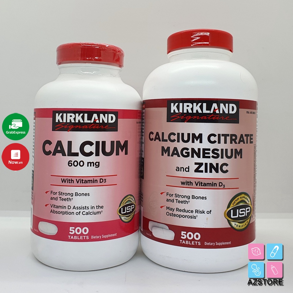 Viên Uống Canxi Kirkland- Calcium + D3 Kirkland 500 viên
