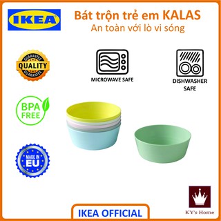 Bộ 6 bát ăn trẻ em nhiều màu nhựa cao cấp BPA Free Ikea KALAS Chính Hãng Thụy Điển