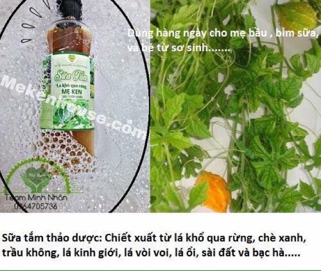 SỮA TẮM LÁ KHỔ QUA RỪNG MẸ KEN [Giải pháp con ngủ ngon, khoẻ, hết hăm tã]