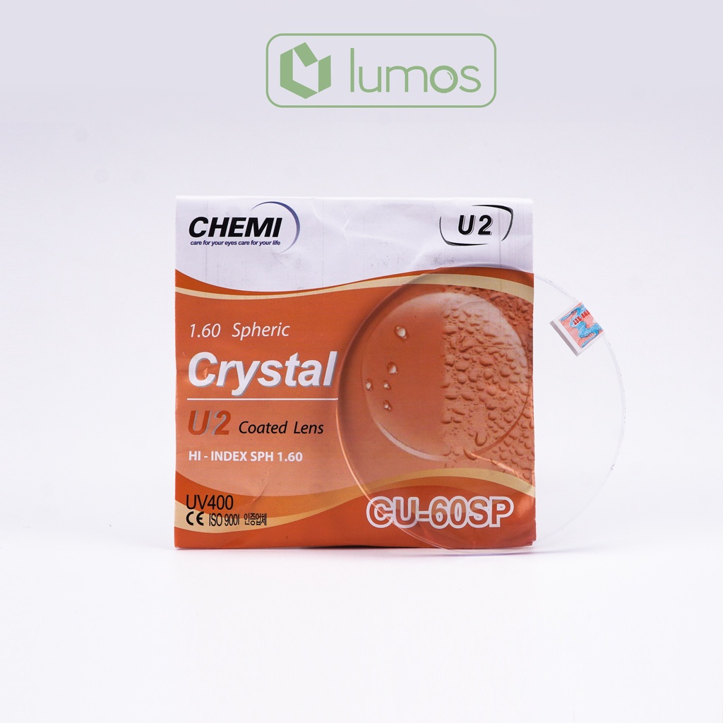 Mắt Kính Tròng Kính Cận Loạn CHEMI CRYSTAL U2 Hàn Quốc Siêu Mỏng Chống UV400 - Bảo Hành 6 Tháng