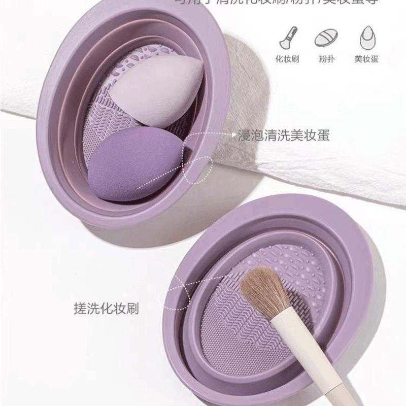 1 Hộp Vệ Sinh Cọ Trang Điểm Bằng Silicon Mềm Nhiều Màu Sắc