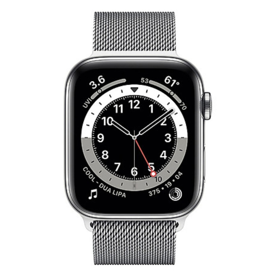 Đồng Hồ Apple Watch Series 6 LTE GPS + Cellular Stainless Steel Case With Milanese Loop (Viền Thép &amp; Dây Thép)