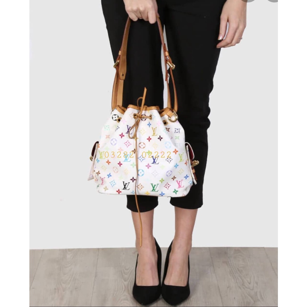 III.Túi xách Bucket LV trắng 7 màu si Nhật xịn sò