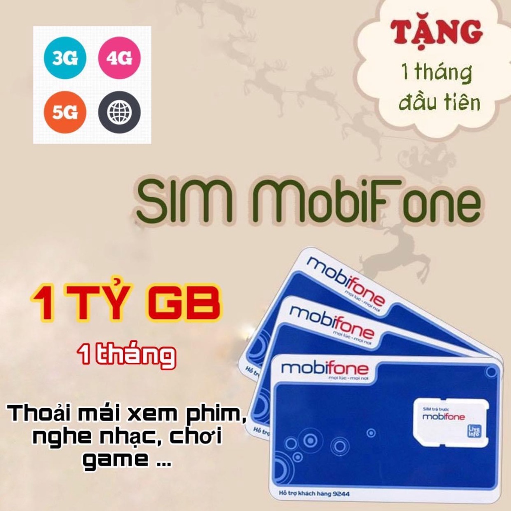 Sim 4G Mobifone tỷ Gb