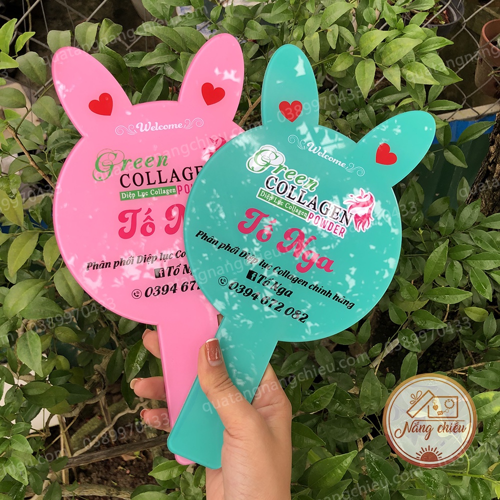 Bảng mica cầm tay chụp ảnh sản phẩm tiện lợi cho chị em bán hàng - Mẫu tai thỏ xinh xắn