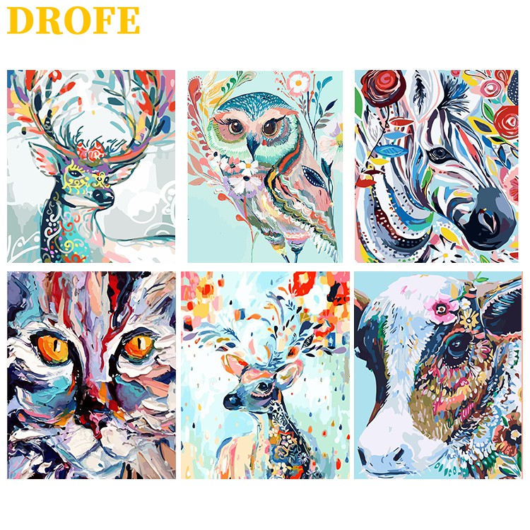 Bộ Tranh Sơn Dầu Trang Trí Tự Làm 40x50cm