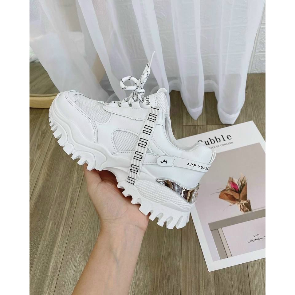 [Mã WASTVN5K giảm 5k đơn bất kỳ] (VIDEO) Giày thể thao nữ gót bạc quai Fashion đế cao siêu đẹp cá tính hót trend | BigBuy360 - bigbuy360.vn