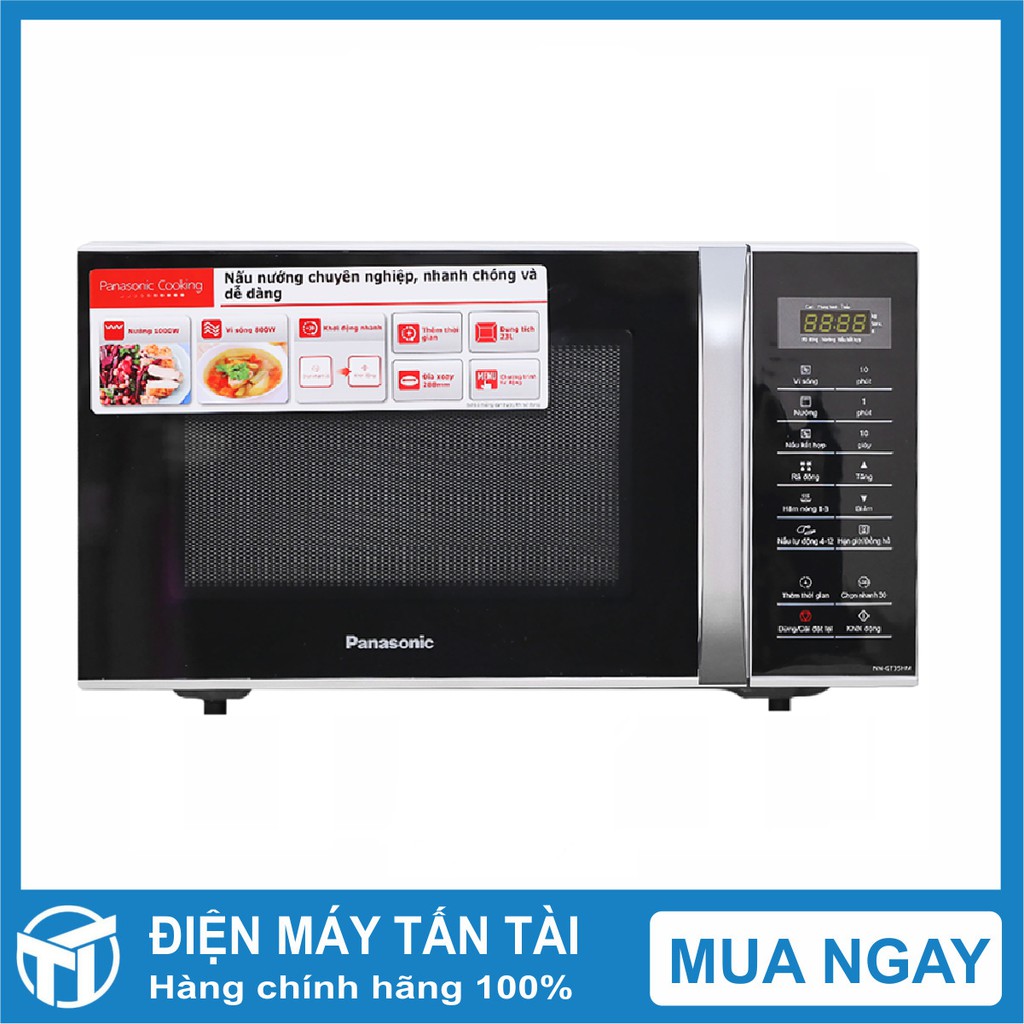 LÒ VI SÓNG PANASONIC PALM-NN-GT35HMYUE ,Dung tích:	23 Lít , Công suất:	800 W ,Khối lượng sản phẩm (kg):	13.4 kg