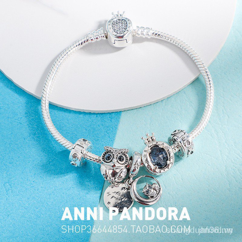 Bộ Vòng Tay Pandora Mạ Bạc S925 Đính Bong Bóng Lãng Mạn Thanh Lịch Làm Quà Tặng Cho Bạn Gái/Sinh Nhật FDD66