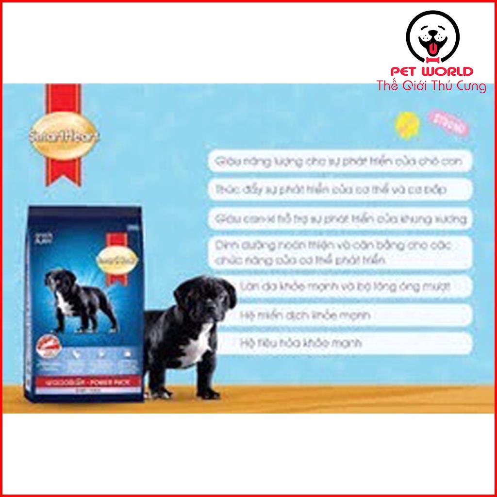 Thức ăn hạt Power Pack Puppy 3kg SmartHeart phát triển cơ bắp cho chó con