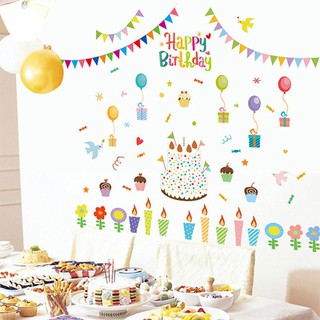 Decal dán tường chúc mừng sinh nhật - happy birthday