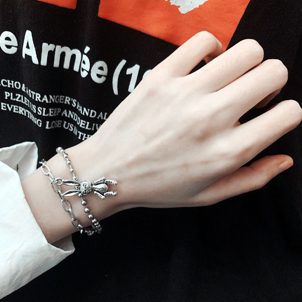 [Mã FAMAYFA giảm 10K đơn 50K] Vòng Tay Hai Lớp Mặt Hình Thỏ Nhà Du Hành Vũ Trụ Đơn Giản | BigBuy360 - bigbuy360.vn