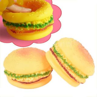 ĐỒ CHƠI BÁNH HAMBURGER  PHÁT RA TIẾNG KÊU THÚ VỊ DÀNH  CHO THÚ CƯNG