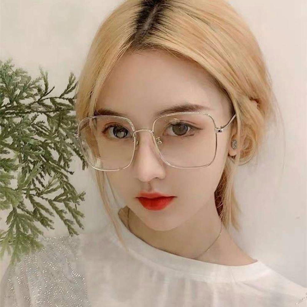 IVORY Mắt Kính Gọng Hình Học Phẳng Siêu Nhẹ Chống Ánh Sáng Xanh Phong Cách Hàn Quốc Cổ Điển Thời Trang Cho Nam Và Nữ