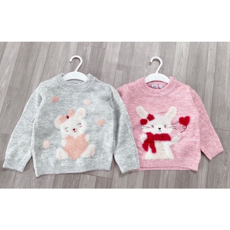 Áo len Blukids lông thỏ cho bé gái