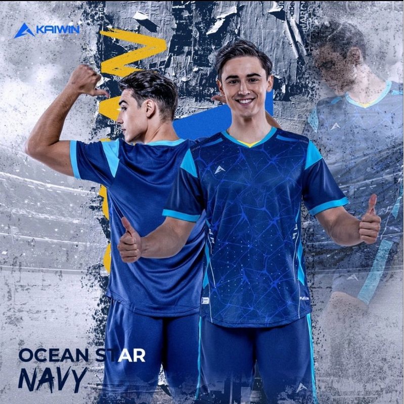BỘ QUẦN ÁO BÓNG ĐÁ KAIWIN OCEAN STAR - HỖ TRỢ IN ẤN