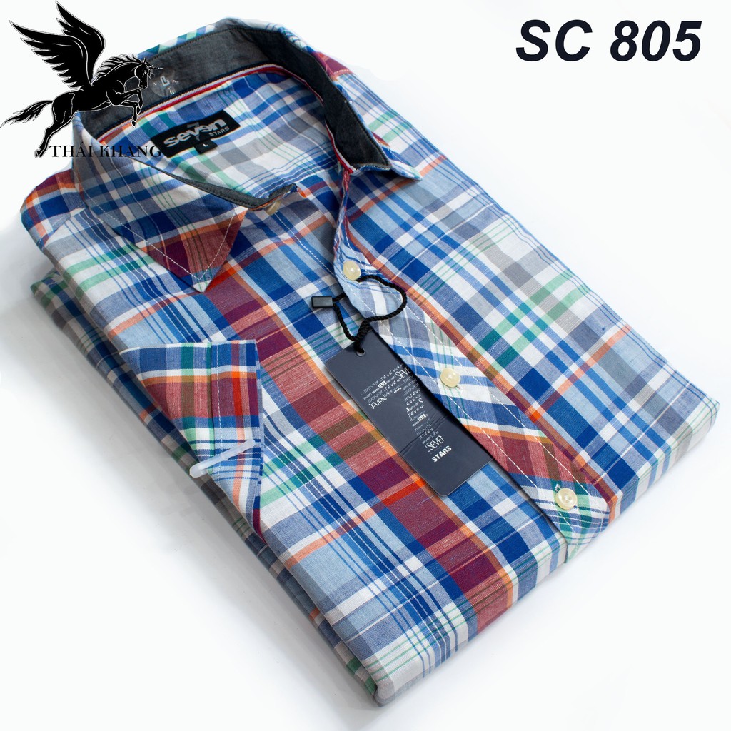 sơ mi nam ngắn tay công sở caro siêu thị vải cotton đẹp mát hàng chuẩn Thái Khang | BigBuy360 - bigbuy360.vn