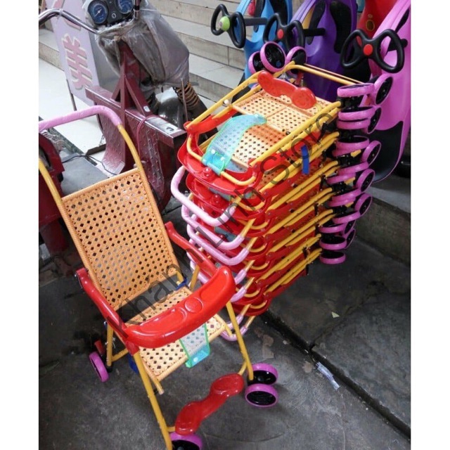 Xe mây gấp#xe mây