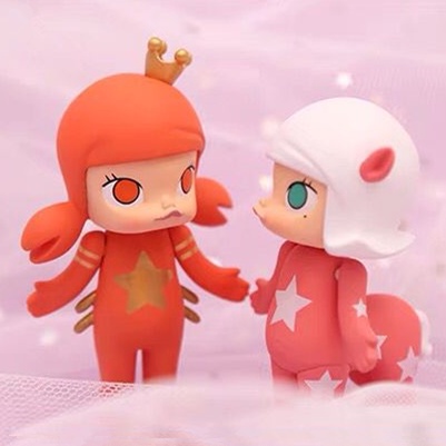 ★Hgtoys★Mô Hình Búp Bê Popmart MOLLY Chòm Sao Series 2 Trang Trí