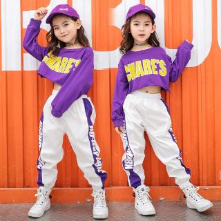 🍭Bubugou Bé Gái Jazz Khiêu Vũ Phù Hợp Với Hiệu Suất Trang Phục Trẻ Em Dạo Phố Trang Phục Hiệu Suất Trang Phục Trẻ Em Hip Hop Quốc Gia Hợp Thời Trang Mùa Thu Khiêu Vũ Trang Phục