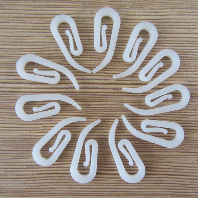Bộ 100 cái móc Rèm Cho Phòng Khách, bằng Nhựa, hình vòng tròn