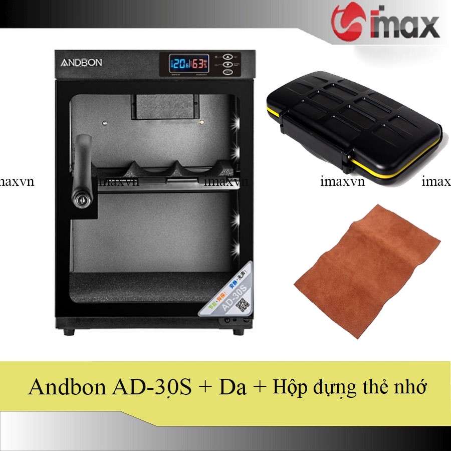Tủ chống ẩm Andbon AD-30S (30 Lít) - Công nghệ Japan + Hộp đựng thẻ chống nước