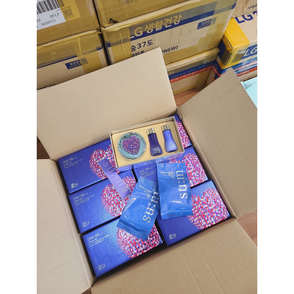 Phấn nước Cushion Sum37 màu xanh da dầu, da thường, da hỗn hợp thiên dầu tặng kèm 2 lõi | BigBuy360 - bigbuy360.vn