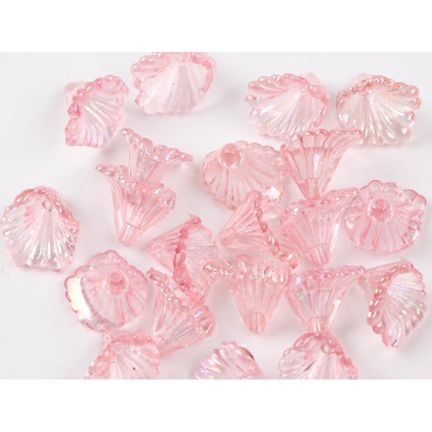 Set 100 Hạt Xỏ Lỗ Làm Trang Sức Bằng acrylic 10x12mm y1419 diy