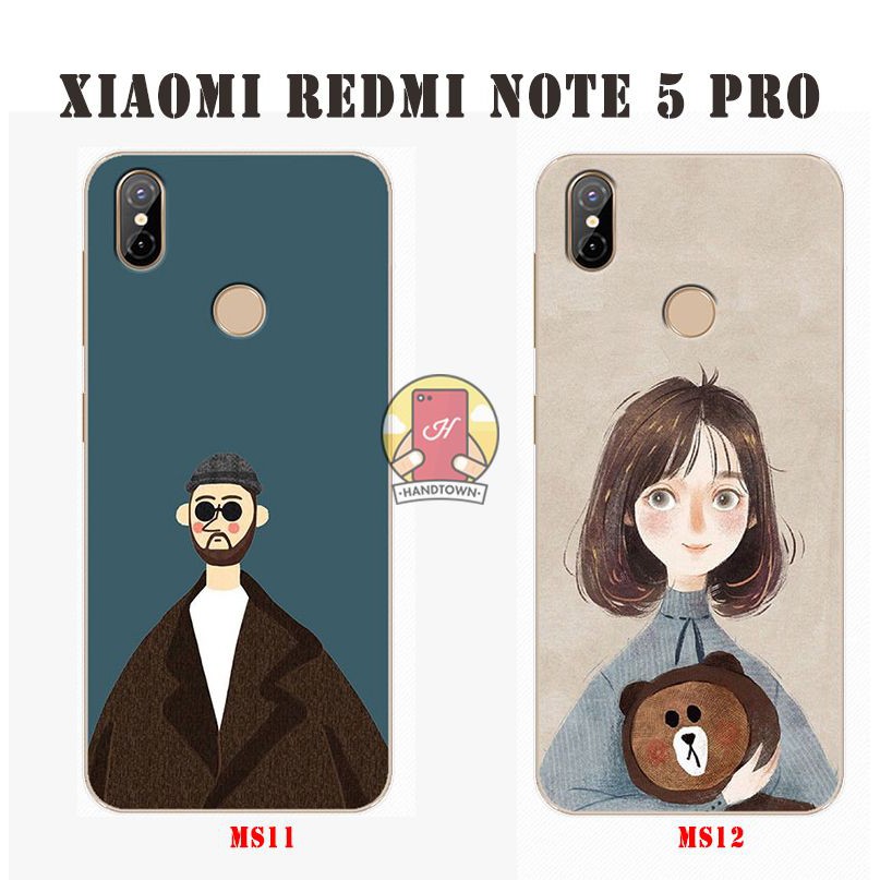 Xiaomi redmi note 5 pro | Ốp lưng xiaomi redmi note 5 pro ốp lưng in hình dễ thương tặng kèm dây đeo