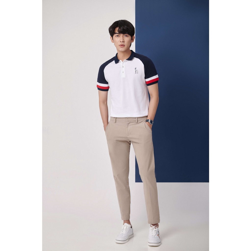 Áo thun polo nam Raglan BUBERANT vải cá sấu cotton năng động cá tính - HUSSIO