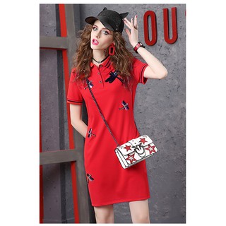 Đầm Suông Cổ Bẻ Thể Thao Hàng Nhập Cao Cấp ES8296