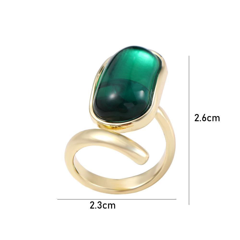 Nhẫn Mở Thiết Kế Tinh Tế Cho Đám Cưới|Vòng Đeo Tay Hình Oval Màu Sắc Xinh Xắn Phong Cách Hàn Quốc