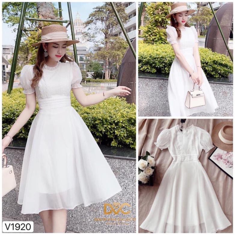 [VÁY ĐI TIỆC CAO CẤP] VÁY TRẮNG XOÈ THIẾT KẾ | BigBuy360 - bigbuy360.vn