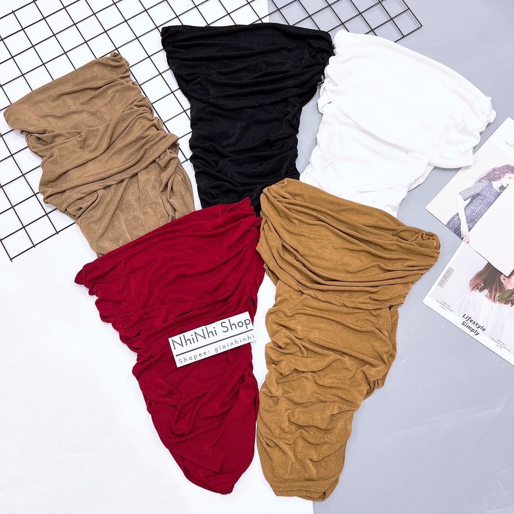 Áo thun nhũ bẹt vai bản to dáng ôm, Áo kiểu trễ vai sexxy co giãn AK7109 - NhiNhi Shop