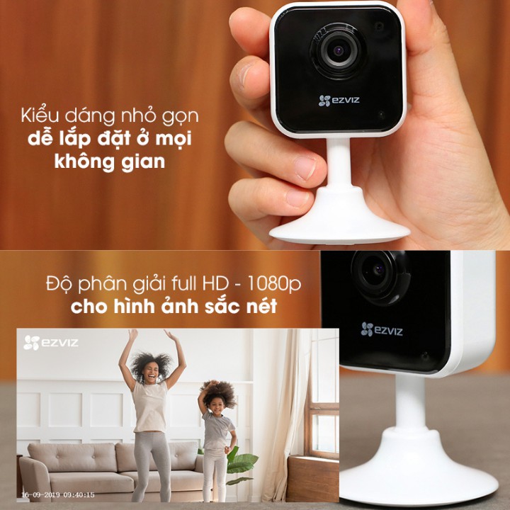 Bảo hành 12 tháng-Camera Wifi EZVIZ C1HC 2.0 MPX- đàm thoại 2 chiều, phát hiện chuyển động , ống kính góc rộng 130 độ | BigBuy360 - bigbuy360.vn