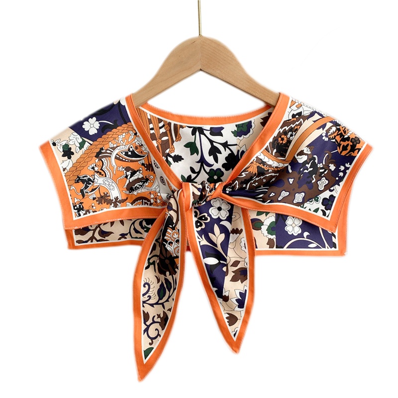 Khăn Choàng Cổ Lụa In Họa Tiết Trừu Tượng Nhiều Màu Sắc Phong Cách Cổ Điển Tinh