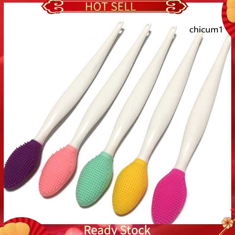 [Hàng mới về] Cọ Silicon Loại Bỏ Mụn Đầu Đen Vùng Mũi Thiết Kế Hai Mặt Tiện Dụng