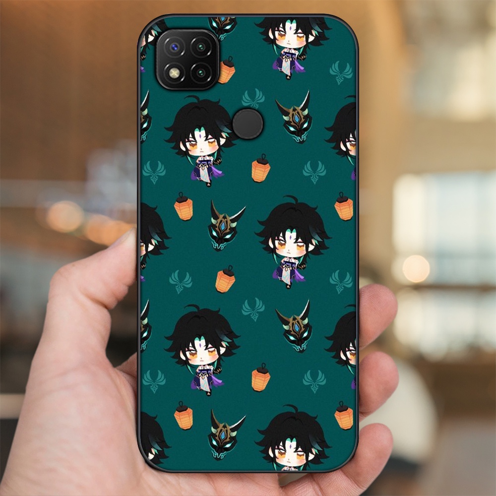 Ốp lưng Xiaomi Redmi 9C viền đen in hình Xiao Genshin Impact