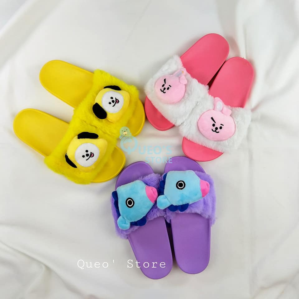 Slipper BTS bông UNOFF - Dép bông đi trong nhà BTS