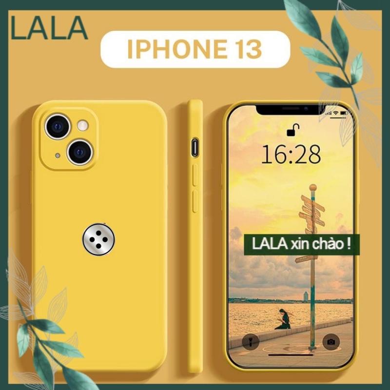 Ốp ip hone 13 / 13 pro / 13 promax chống bẩn - bảo vệ camera - full viền đáy - Logo táo