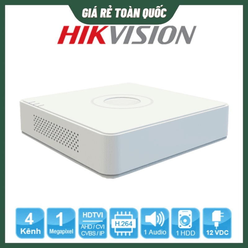 Đầu ghi hình 4 kênh Hikvision DS-7104HGHI-F1- Hàng Chính Hãng