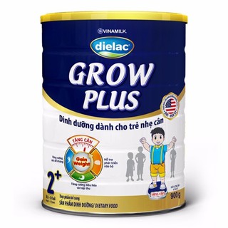 Sữa bột dielac grow plus 2+ hộp thiếc 900g - màu xanh