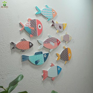 Bộ cá Decor 9 bé cá dán tường siêu đáng yêu Formex 8ly