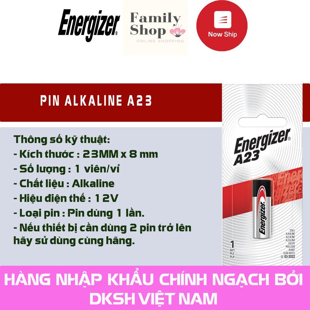 [Hàng Chính Hãng] Energizer Pin A23, A27, A76